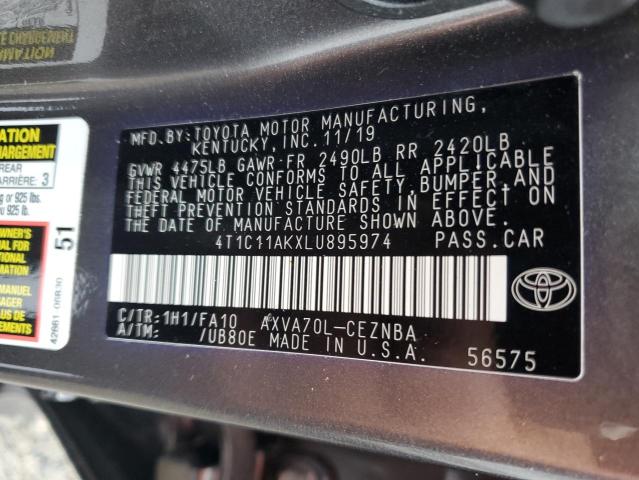 Photo 12 VIN: 4T1C11AKXLU895974 - TOYOTA CAMRY LE 