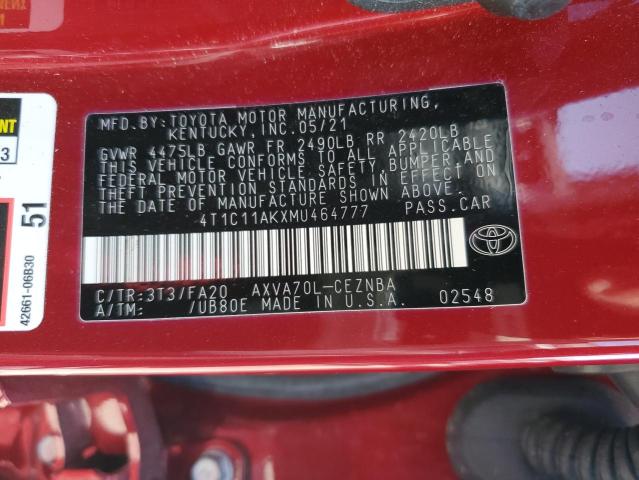 Photo 11 VIN: 4T1C11AKXMU464777 - TOYOTA CAMRY 