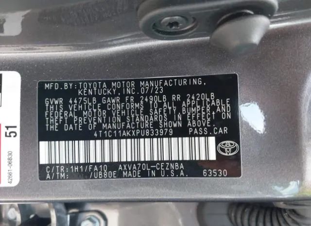 Photo 8 VIN: 4T1C11AKXPU833979 - TOYOTA CAMRY 