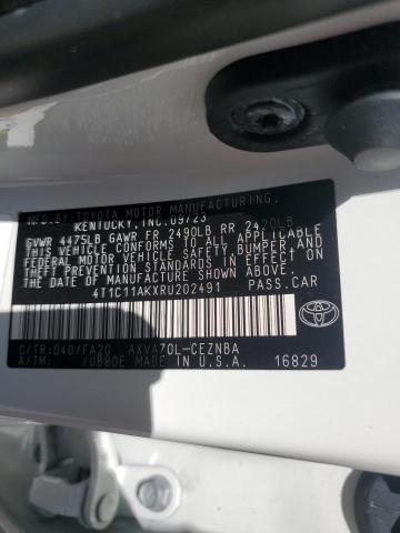 Photo 12 VIN: 4T1C11AKXRU202491 - TOYOTA CAMRY LE 