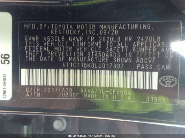 Photo 8 VIN: 4T1C11BK0LU017887 - TOYOTA CAMRY 