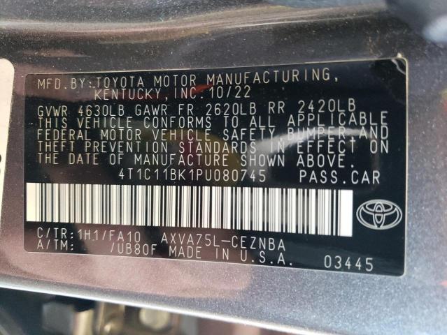 Photo 12 VIN: 4T1C11BK1PU080745 - TOYOTA CAMRY LE 