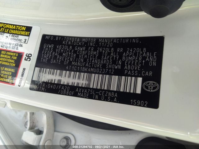 Photo 8 VIN: 4T1C11BK4MU023712 - TOYOTA CAMRY 