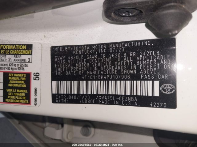 Photo 8 VIN: 4T1C11BK4PU107906 - TOYOTA CAMRY 