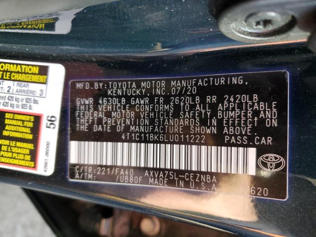 Photo 11 VIN: 4T1C11BK6LU011222 - TOYOTA CAMRY LE 