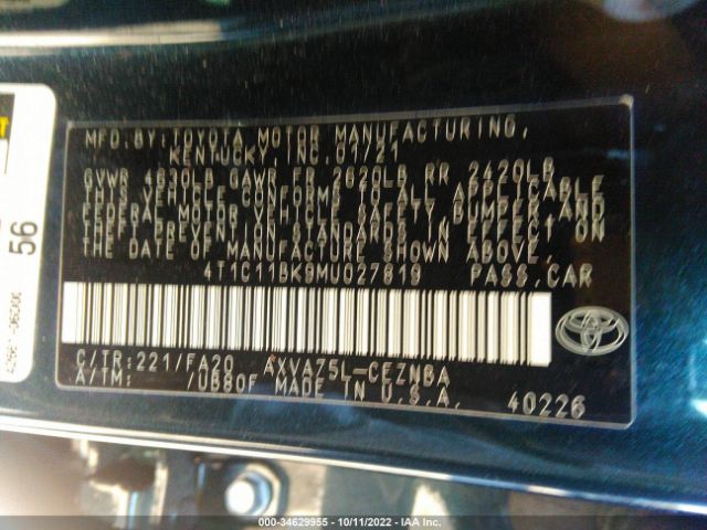 Photo 8 VIN: 4T1C11BK9MU027819 - TOYOTA CAMRY 