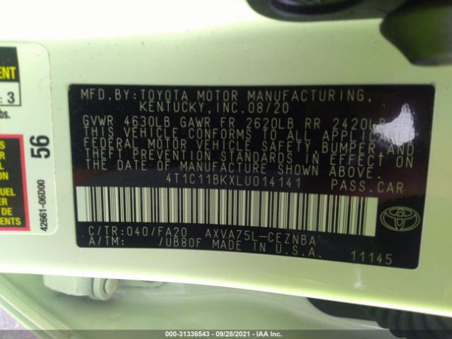 Photo 8 VIN: 4T1C11BKXLU014141 - TOYOTA CAMRY 