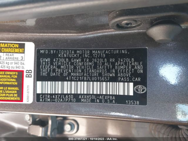 Photo 8 VIN: 4T1C21FB7LU015657 - TOYOTA AVALON 