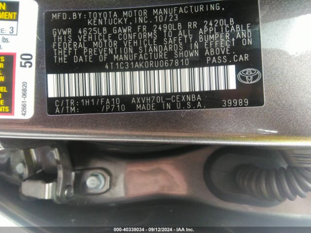 Photo 8 VIN: 4T1C31AK0RU067810 - TOYOTA CAMRY 