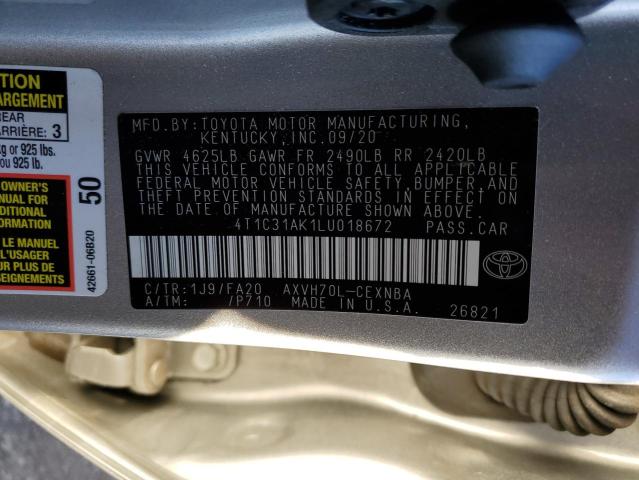 Photo 11 VIN: 4T1C31AK1LU018672 - TOYOTA CAMRY LE 