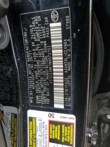 Photo 11 VIN: 4T1C31AK1NU572152 - TOYOTA CAMRY 