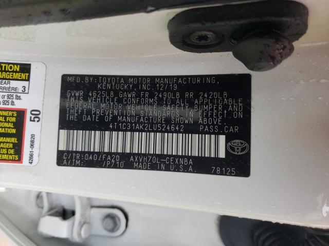 Photo 12 VIN: 4T1C31AK2LU524642 - TOYOTA CAMRY LE 