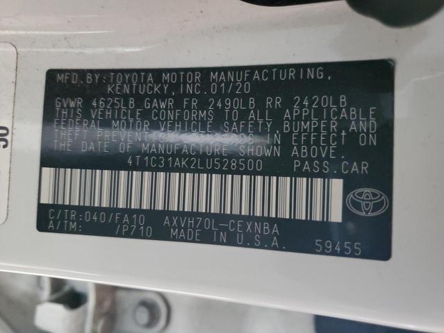 Photo 11 VIN: 4T1C31AK2LU528500 - TOYOTA CAMRY LE 