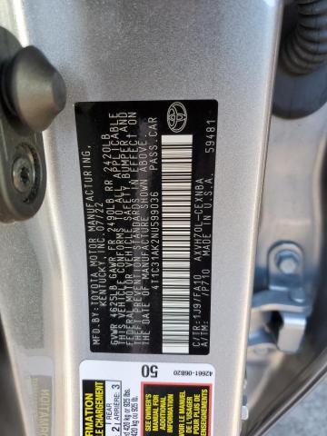 Photo 11 VIN: 4T1C31AK2NU599036 - TOYOTA CAMRY LE 