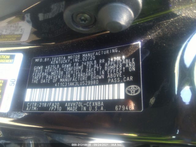 Photo 8 VIN: 4T1C31AK3LU529980 - TOYOTA CAMRY 