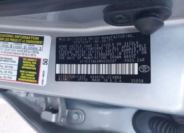 Photo 8 VIN: 4T1C31AK4MU030297 - TOYOTA CAMRY 