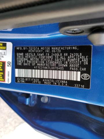 Photo 9 VIN: 4T1C31AK7LU015405 - TOYOTA CAMRY LE 