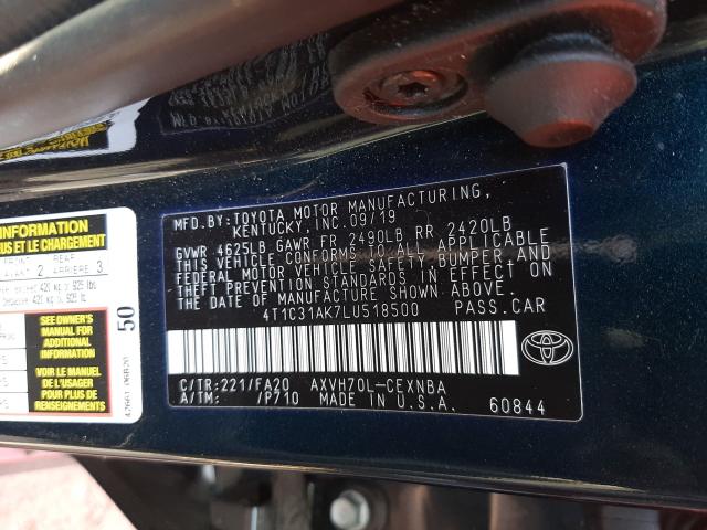 Photo 9 VIN: 4T1C31AK7LU518500 - TOYOTA CAMRY LE 