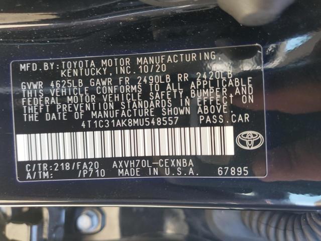 Photo 11 VIN: 4T1C31AK8MU548557 - TOYOTA CAMRY LE 