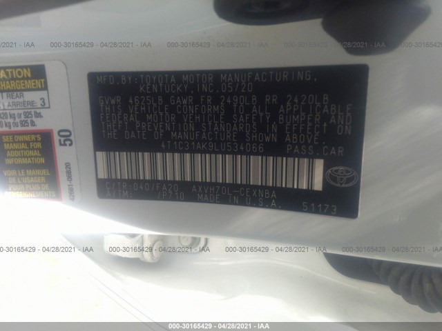 Photo 8 VIN: 4T1C31AK9LU534066 - TOYOTA CAMRY 