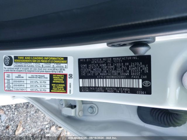 Photo 8 VIN: 4T1C31AKXNU035991 - TOYOTA CAMRY 