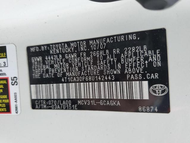 Photo 11 VIN: 4T1CA30P68U142443 - TOYOTA CAMRY SOLA 