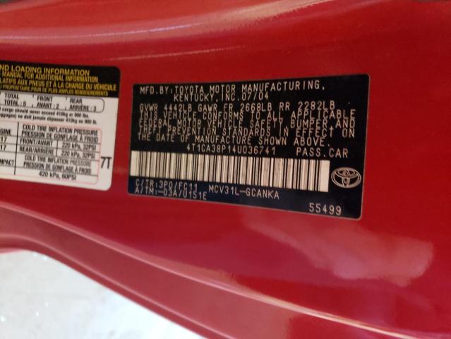 Photo 11 VIN: 4T1CA38P14U036741 - TOYOTA CAMRY SOLA 