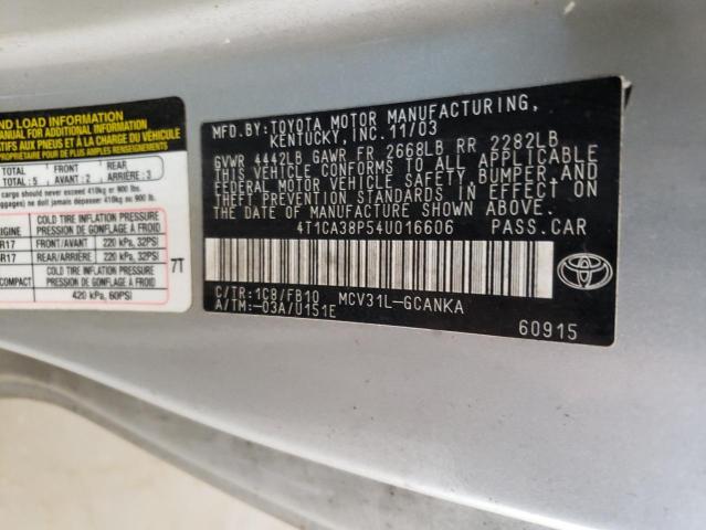 Photo 11 VIN: 4T1CA38P54U016606 - TOYOTA CAMRY SOLA 