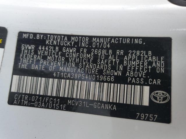 Photo 11 VIN: 4T1CA38P54U019666 - TOYOTA CAMRY SOLA 