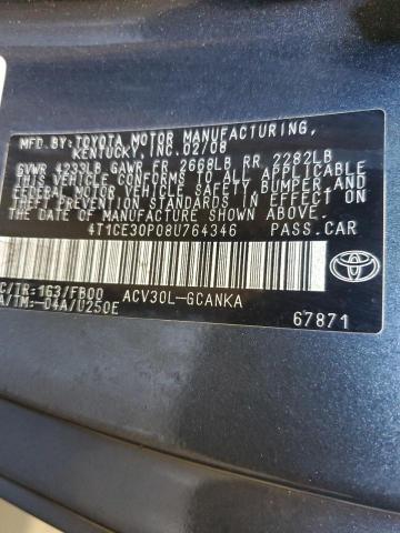 Photo 11 VIN: 4T1CE30P08U764346 - TOYOTA CAMRY SOLA 