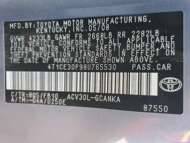 Photo 11 VIN: 4T1CE30P98U765530 - TOYOTA CAMRY SOLA 