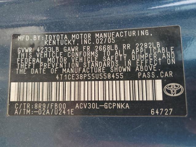 Photo 11 VIN: 4T1CE38P55U558455 - TOYOTA CAMRY SOLA 