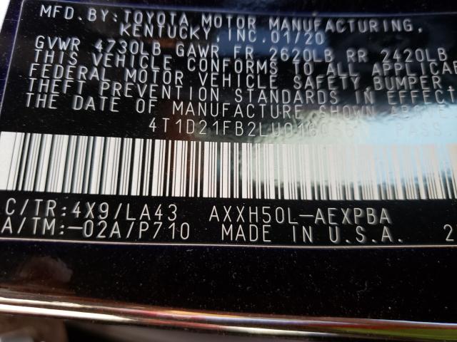 Photo 9 VIN: 4T1D21FB2LU016056 - TOYOTA AVALON LIM 