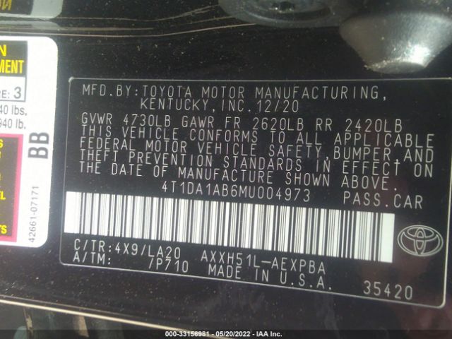 Photo 8 VIN: 4T1DA1AB6MU004973 - TOYOTA AVALON 