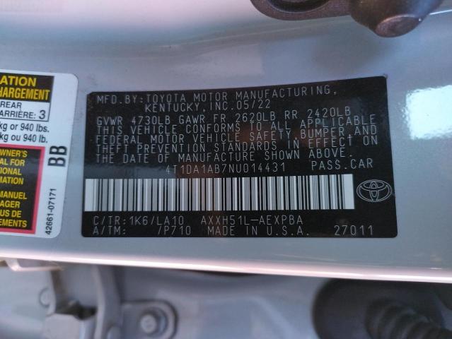 Photo 12 VIN: 4T1DA1AB7NU014431 - TOYOTA AVALON LIM 