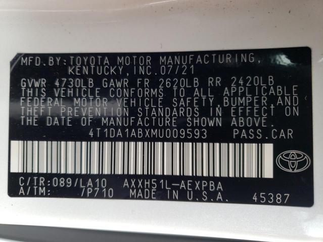 Photo 12 VIN: 4T1DA1ABXMU009593 - TOYOTA AVALON LIM 