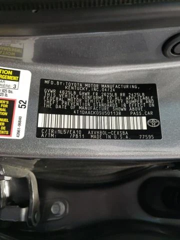 Photo 12 VIN: 4T1DAACK0SU501138 - TOYOTA CAMRY XSE 