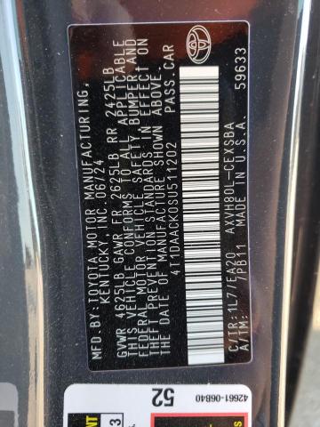 Photo 12 VIN: 4T1DAACK0SU511202 - TOYOTA CAMRY XSE 