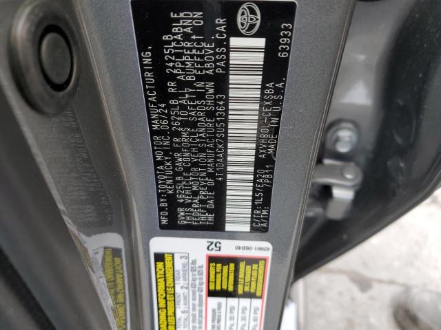 Photo 11 VIN: 4T1DAACK7SU513643 - TOYOTA CAMRY XSE 