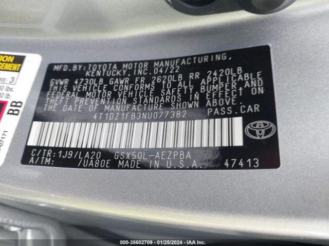 Photo 8 VIN: 4T1DZ1FB3NU077382 - TOYOTA AVALON 