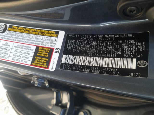 Photo 9 VIN: 4T1DZ1FB6LU046866 - TOYOTA AVALON LIM 