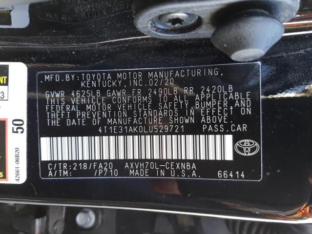 Photo 9 VIN: 4T1E31AK0LU529721 - TOYOTA CAMRY LE 