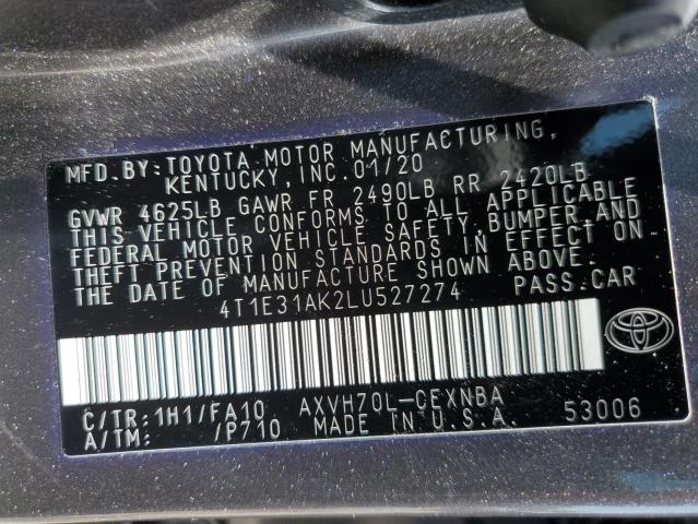 Photo 11 VIN: 4T1E31AK2LU527274 - TOYOTA CAMRY LE 