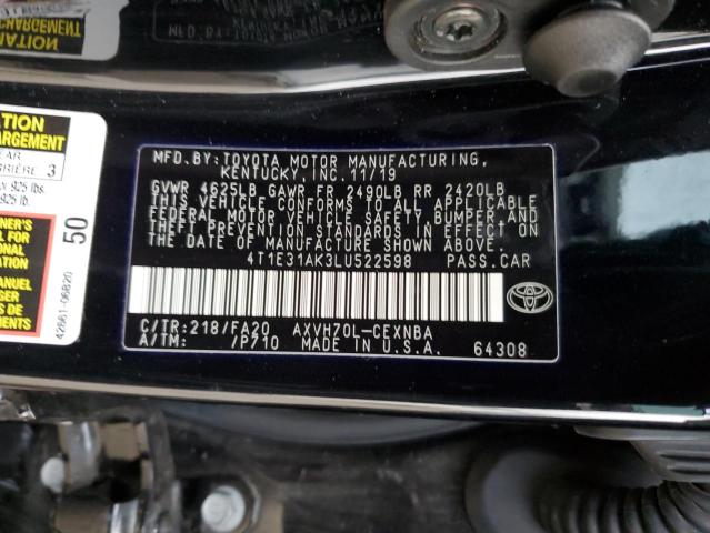 Photo 11 VIN: 4T1E31AK3LU522598 - TOYOTA CAMRY LE 