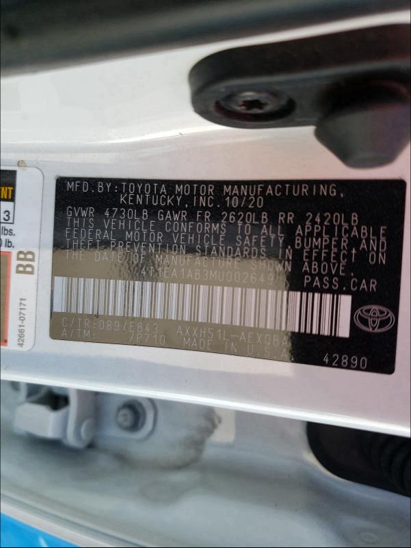 Photo 9 VIN: 4T1EA1AB3MU002649 - TOYOTA AVALON XSE 