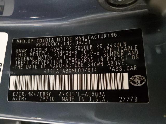 Photo 12 VIN: 4T1EA1ABXMU007914 - TOYOTA AVALON XSE 