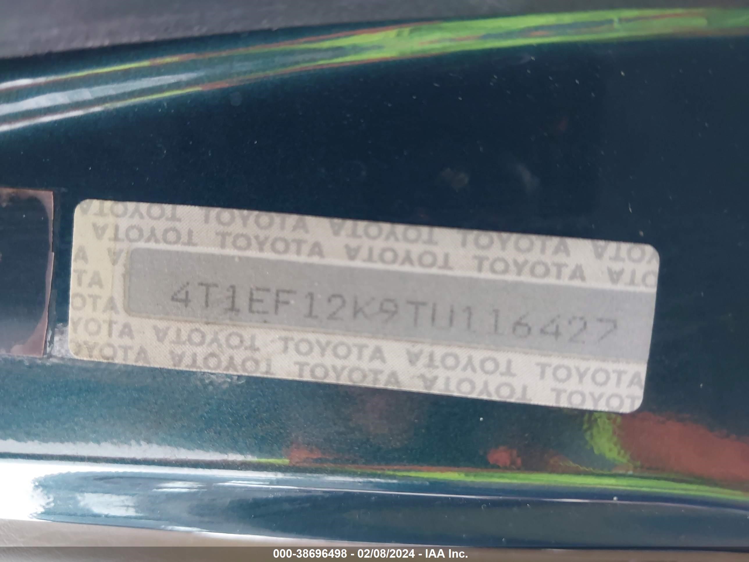 Photo 8 VIN: 4T1EF12K9TU116427 - TOYOTA CAMRY 