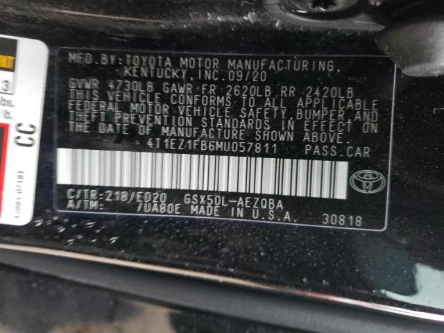 Photo 9 VIN: 4T1EZ1FB6MU057811 - TOYOTA AVALON NIG 