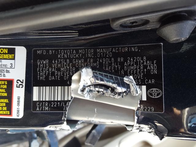 Photo 9 VIN: 4T1F11AK4LU925578 - TOYOTA CAMRY XLE 