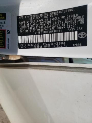 Photo 9 VIN: 4T1F11AK4NU498681 - TOYOTA CAMRY XLE 